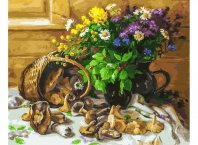 Картины но номерам Букет и  грибы, фотография